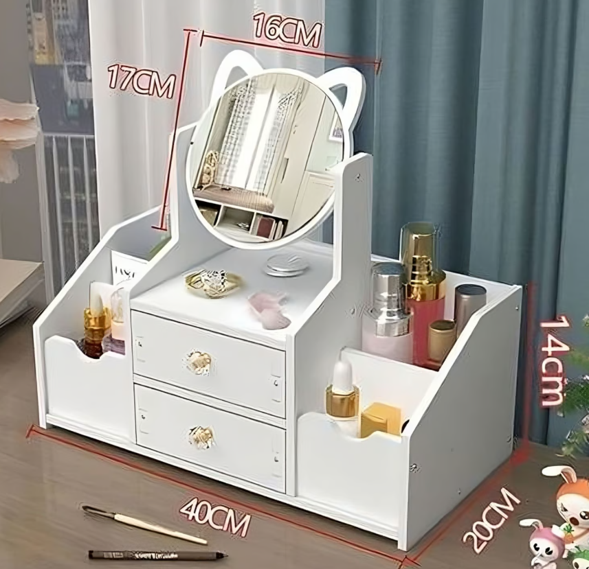 Organizador Con Espejo Gatito