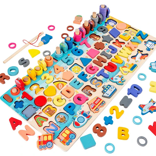 Juguete de madera actividades múltiples